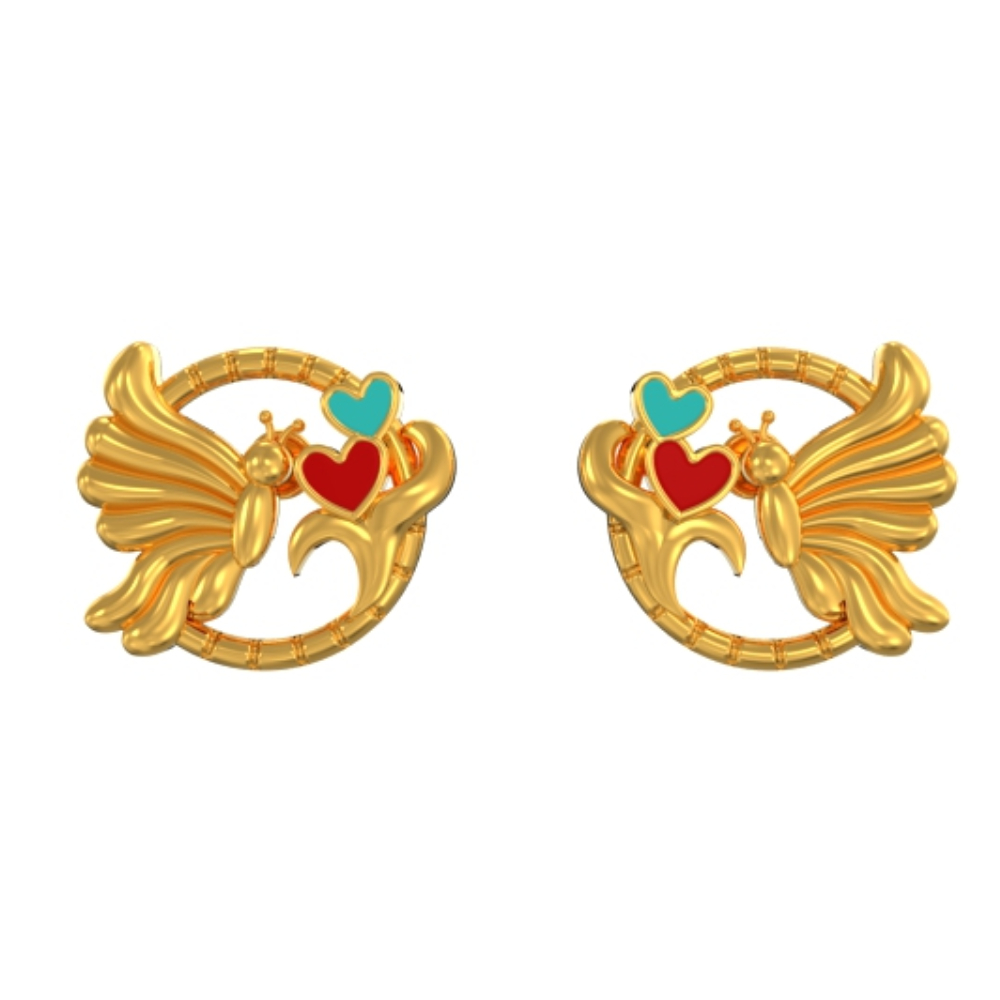 Beautyful Butterfly Gold Studs