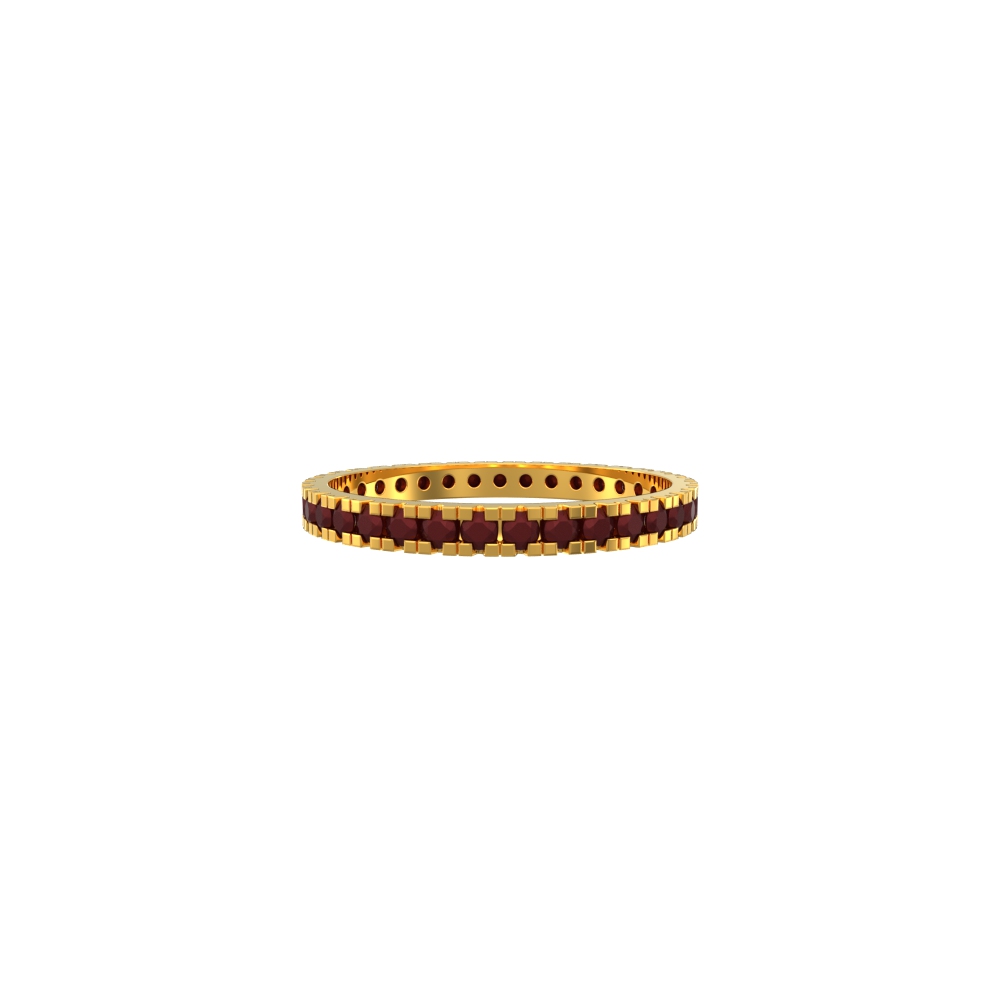 Buy Tennis Gold Ring with Red Garnet