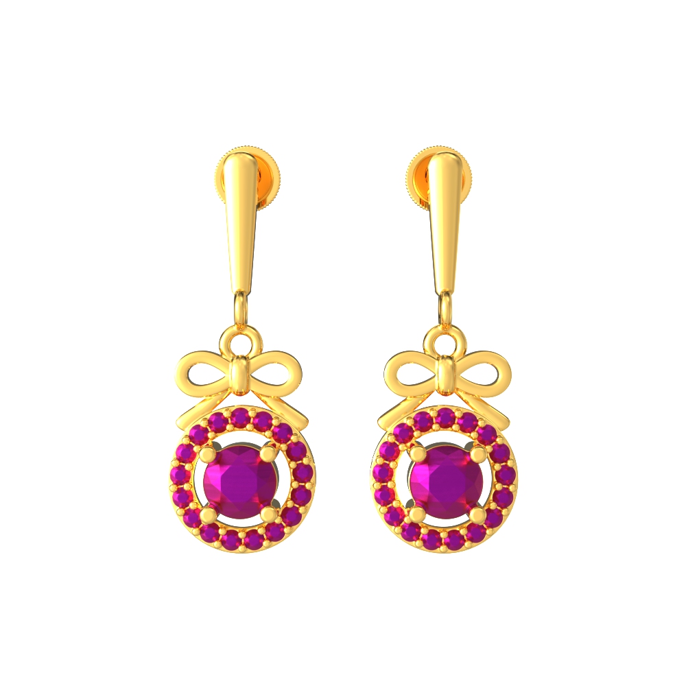 Colored Diamond Earrings Round Shape set in 14k Gold and 925 Sterling  Silver - Tempus Gems