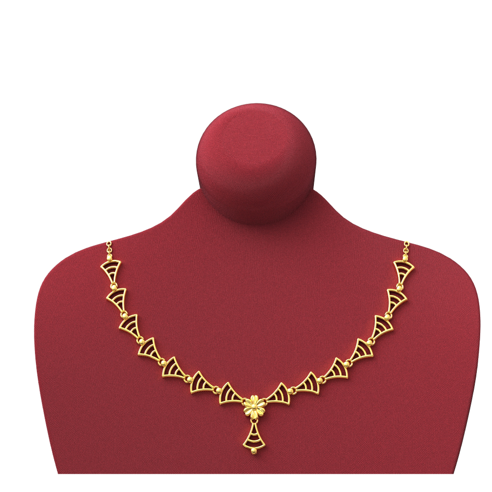 Manufacturer of Elegant fancy 18 kt rose gold necklace set | Jewelxy -  206838