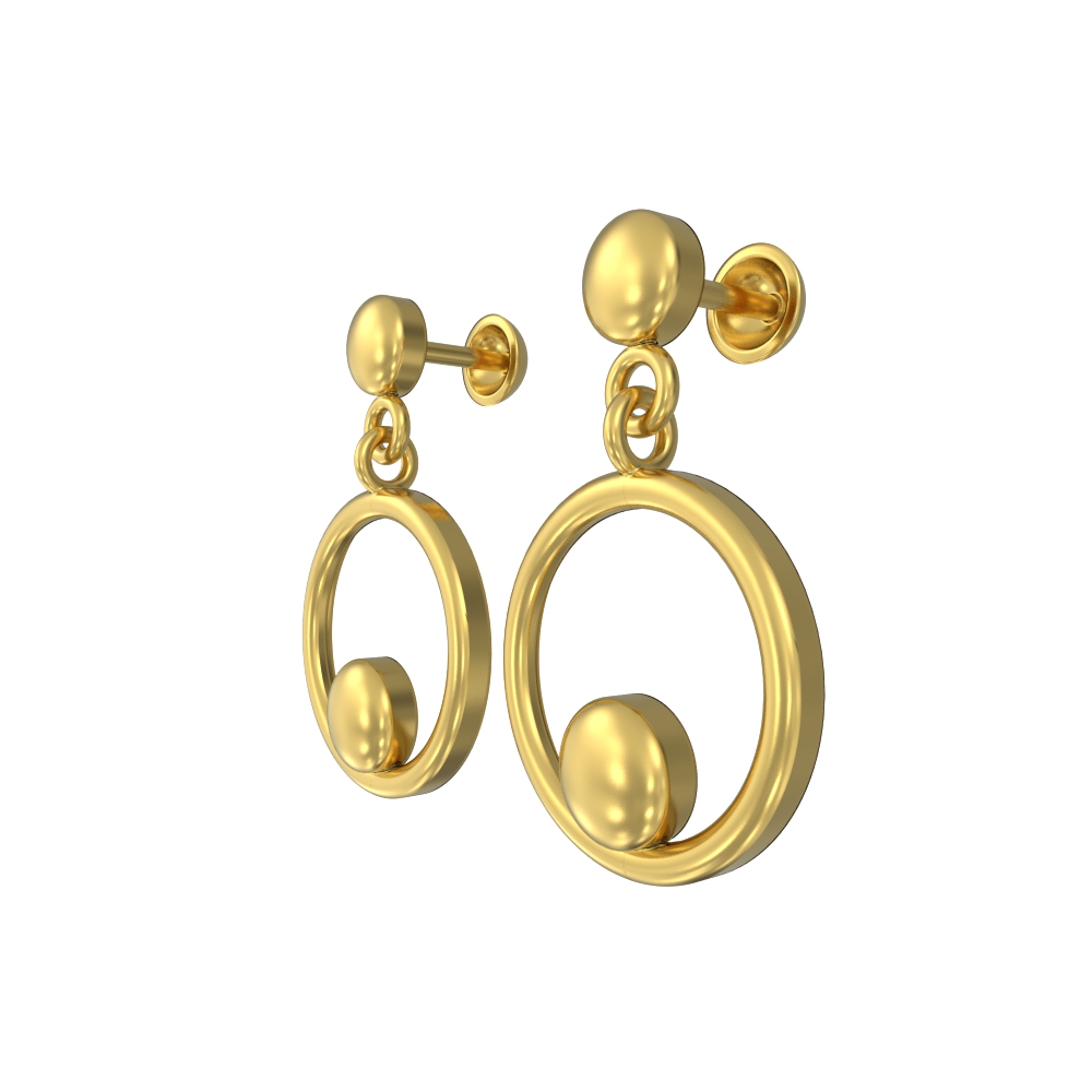 Cute Circle Gold Earring