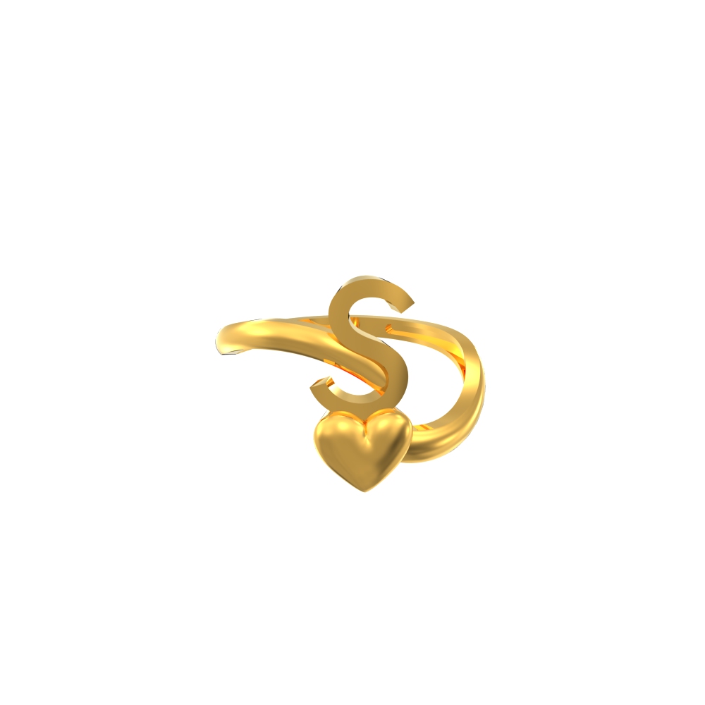 Buy 22Kt Gold Casting B Alphabet Ring 97J8840 Online from Vaibhav Jewellers