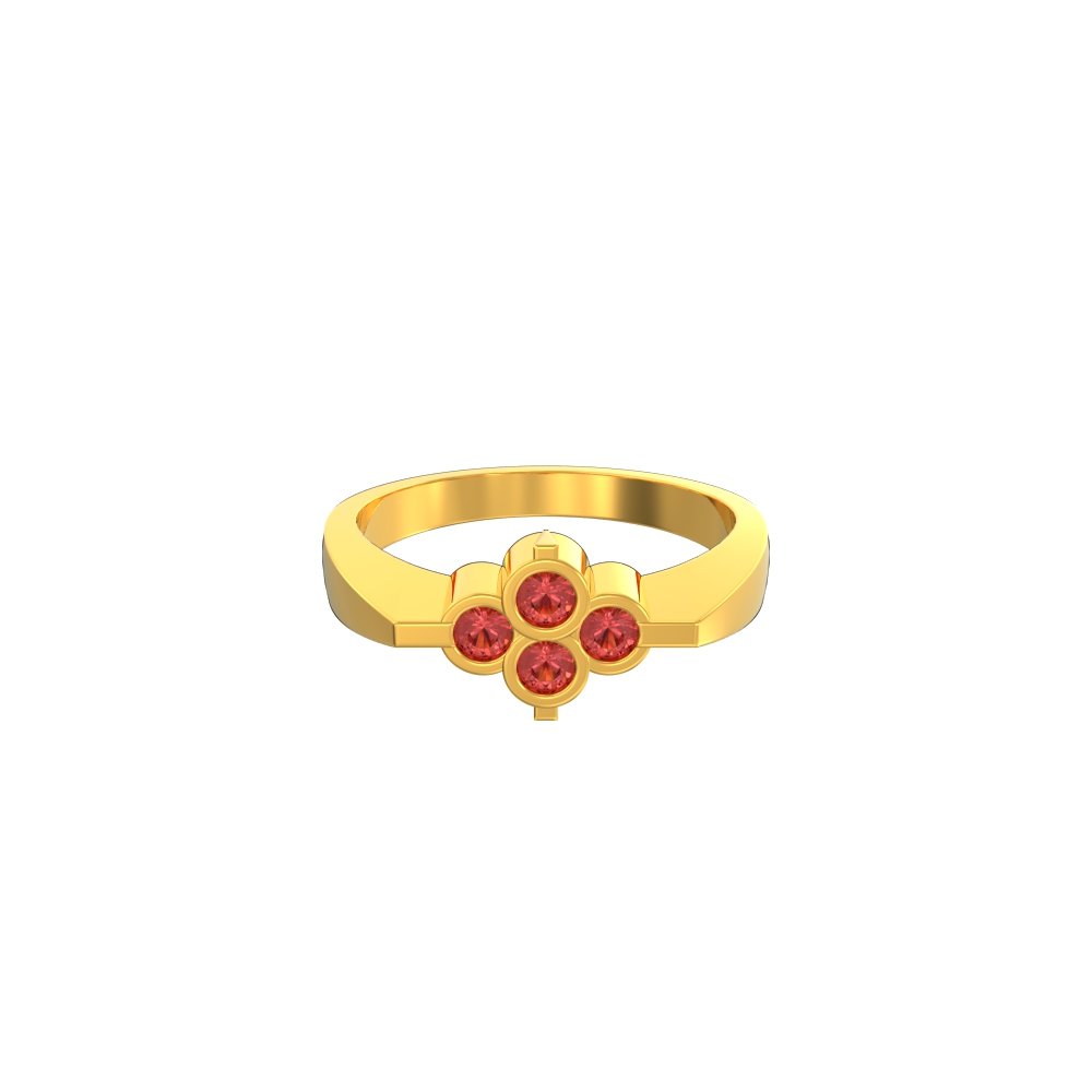 Desire Flower Stone Gold Ring