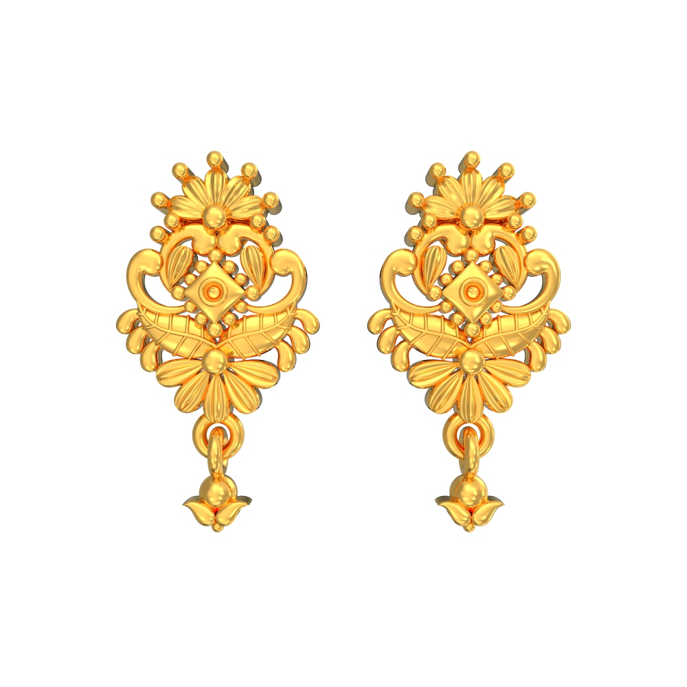 Elegant Flower Gold Earring