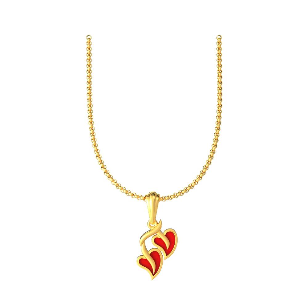 Enamel Gold Pendant