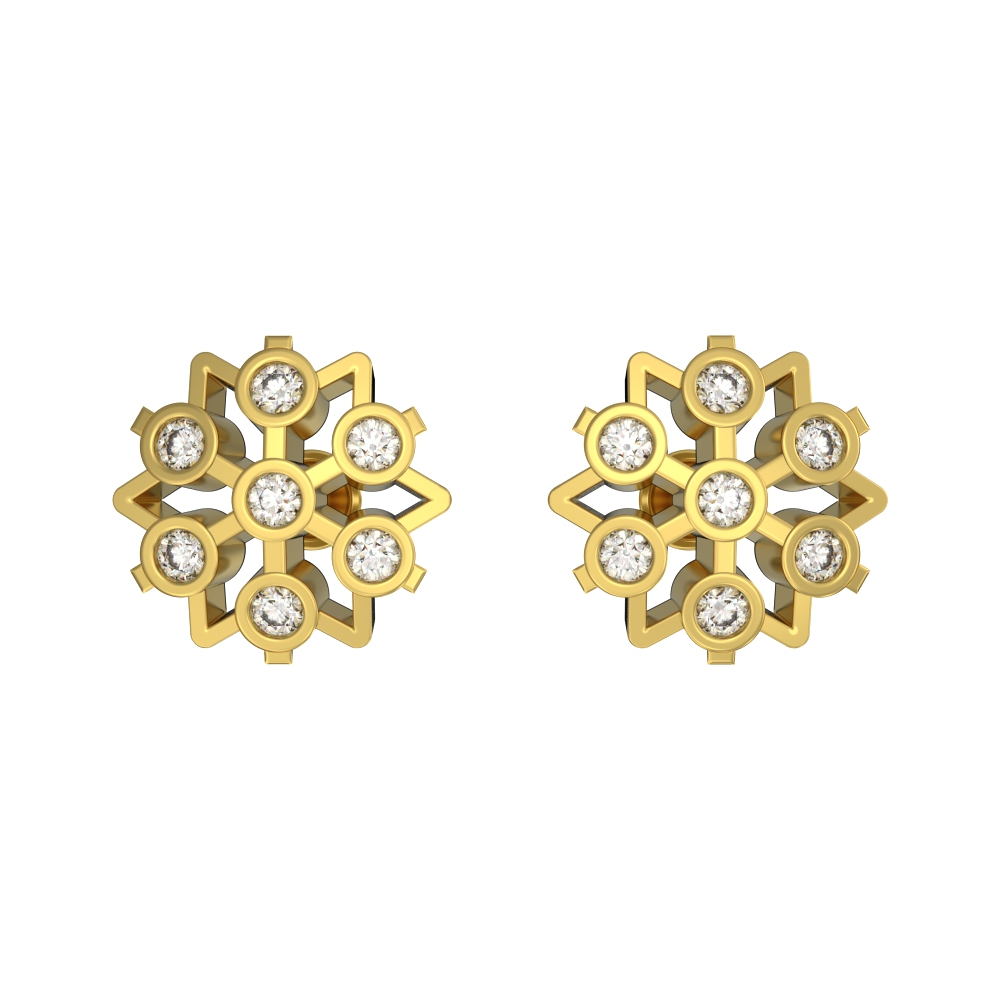 Eternal Sparking Gold Studs