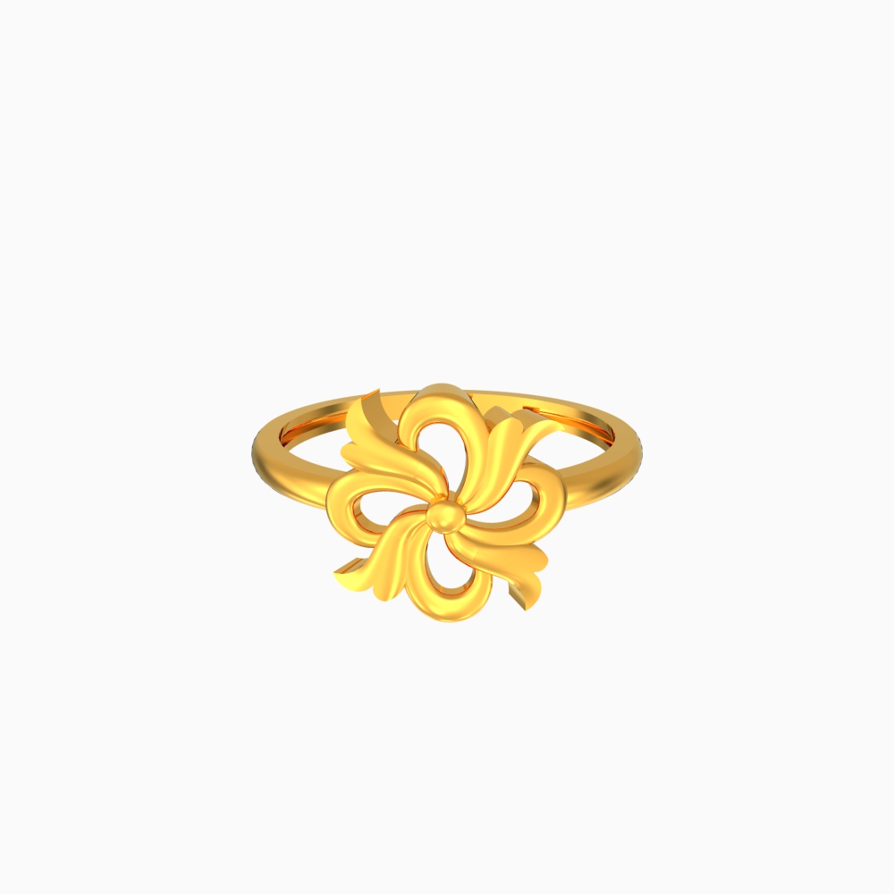 Exquisite Floral Gold Ring