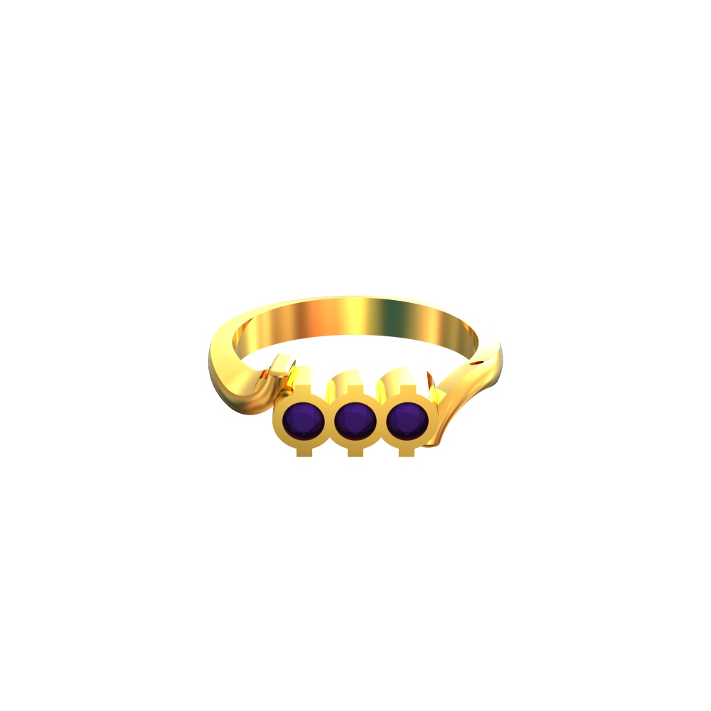 Unique Geometric Circle Gold Ring