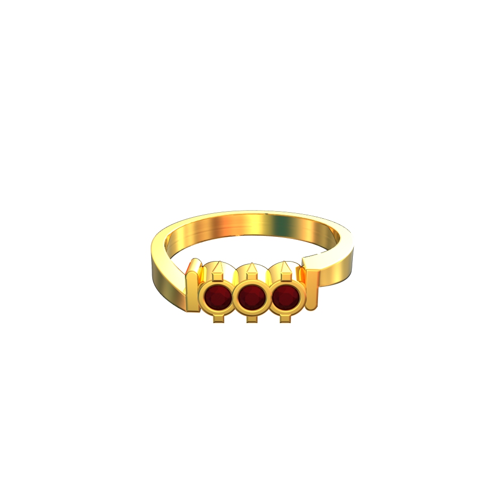 Geometric Circle Gold Ring For Women