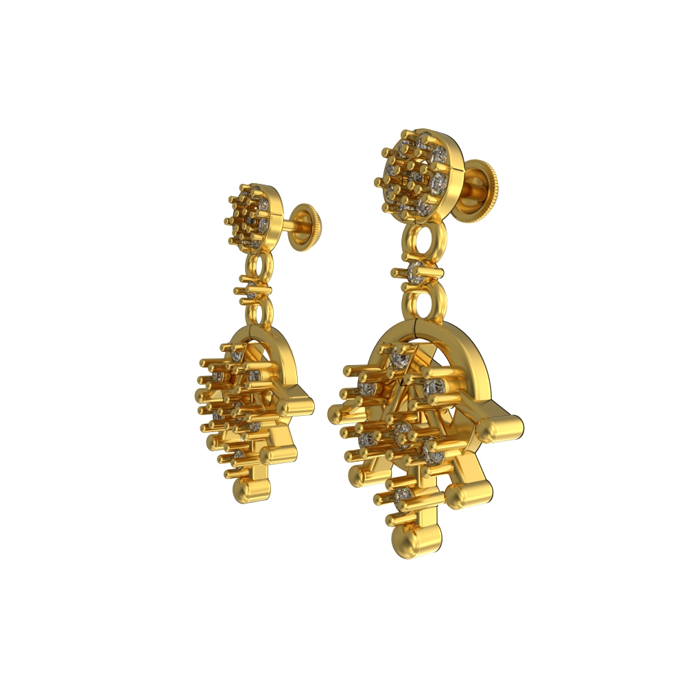 Fancy Chandelier Gold Earrings chennai