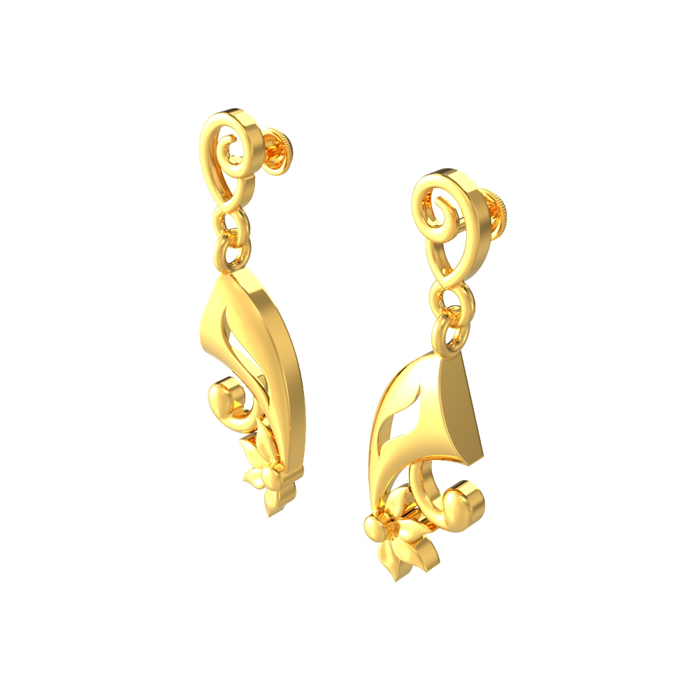 Glossy Simple Gold Earring