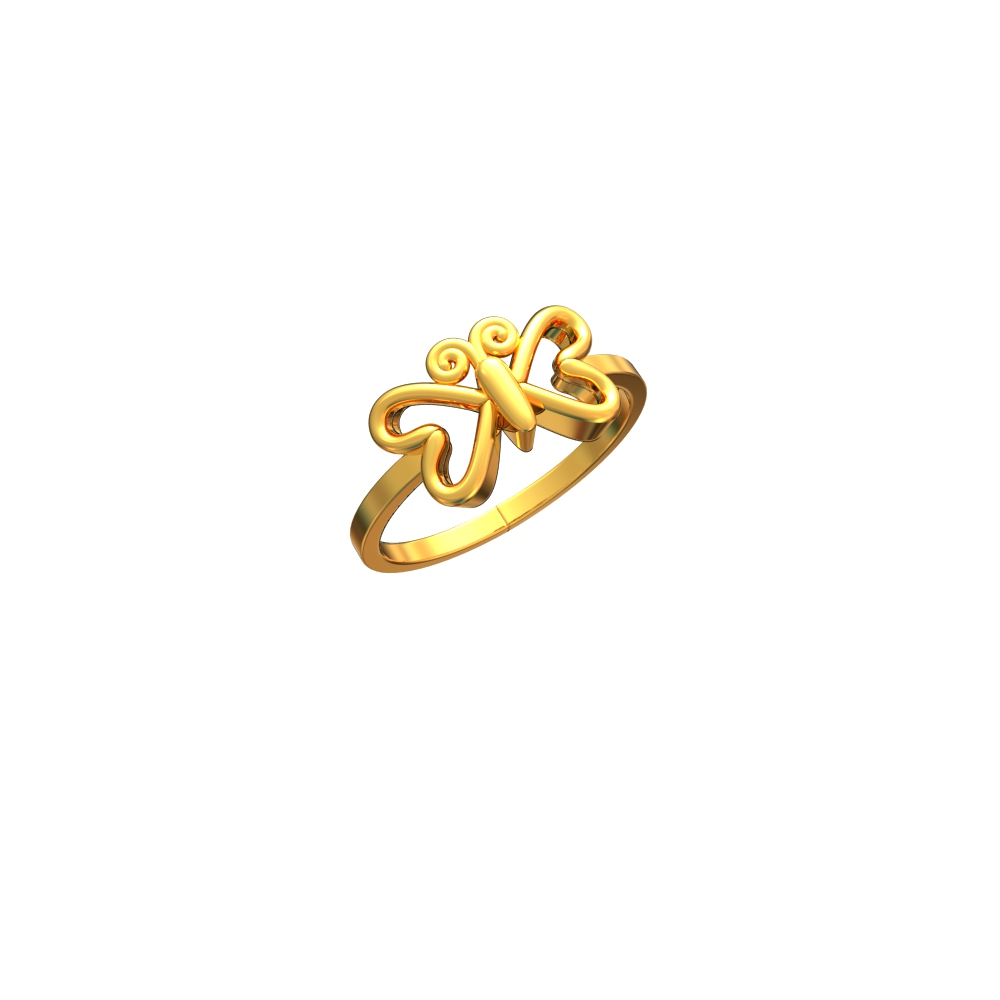 Gold Elegant Butterfly Ring