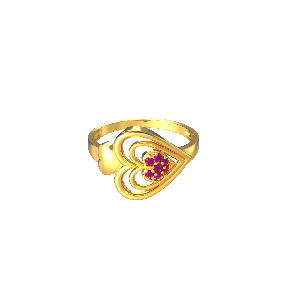 Heart shape Simple Gold Ring