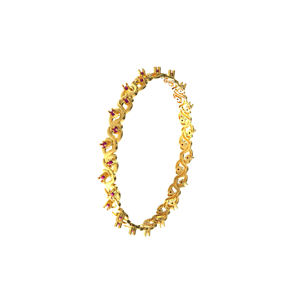 Light Weight Gold Bangles