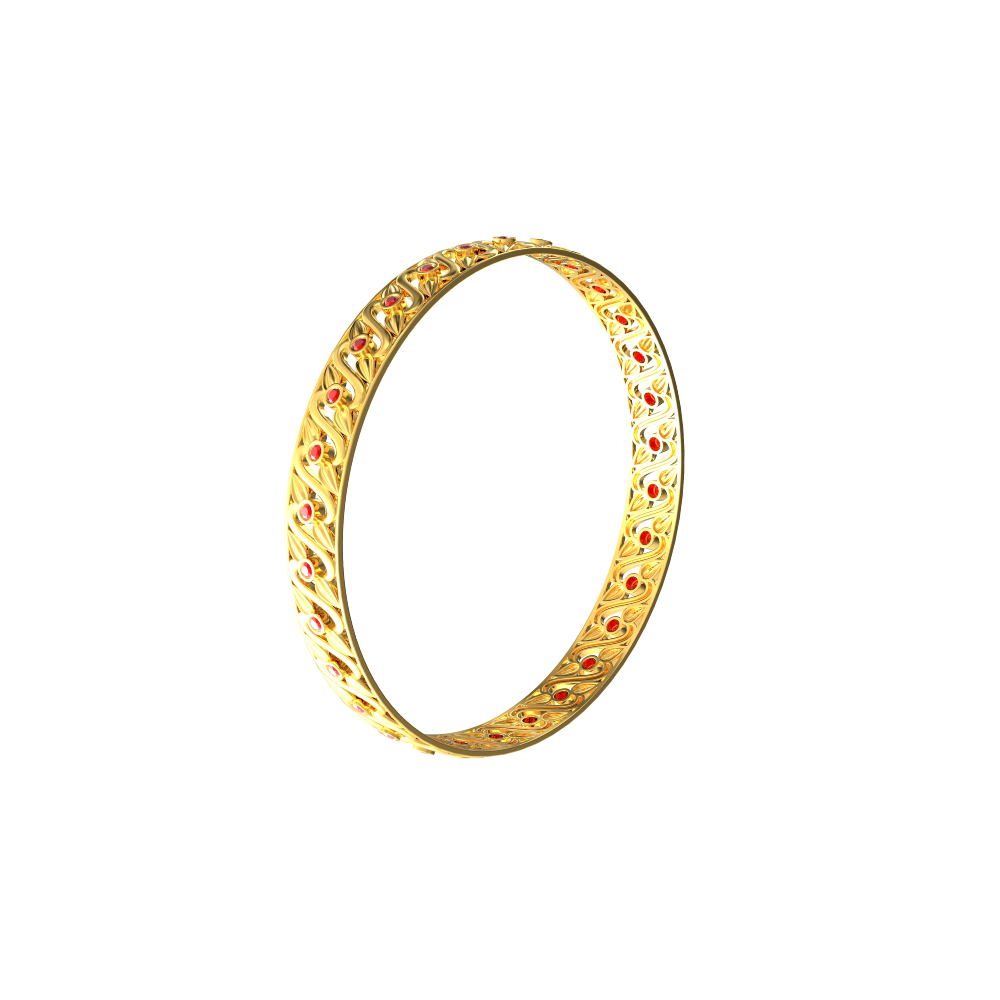 Light Weight Gold Stone Bangles