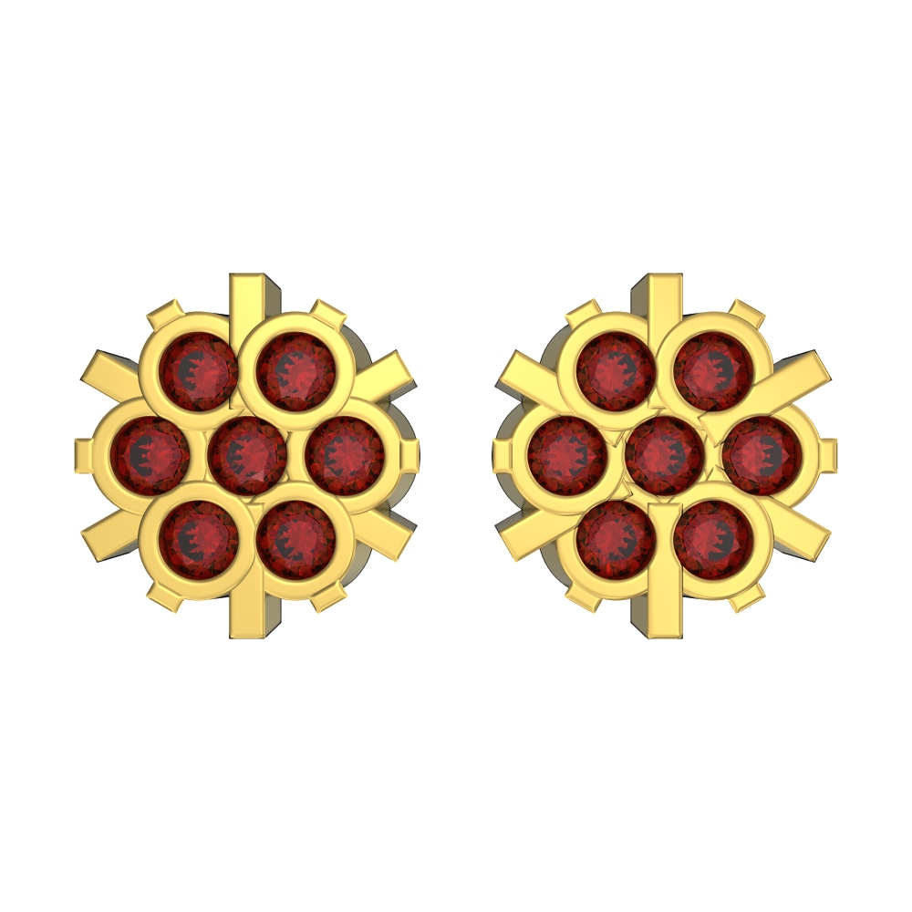 Loopy Circle Flower Studs