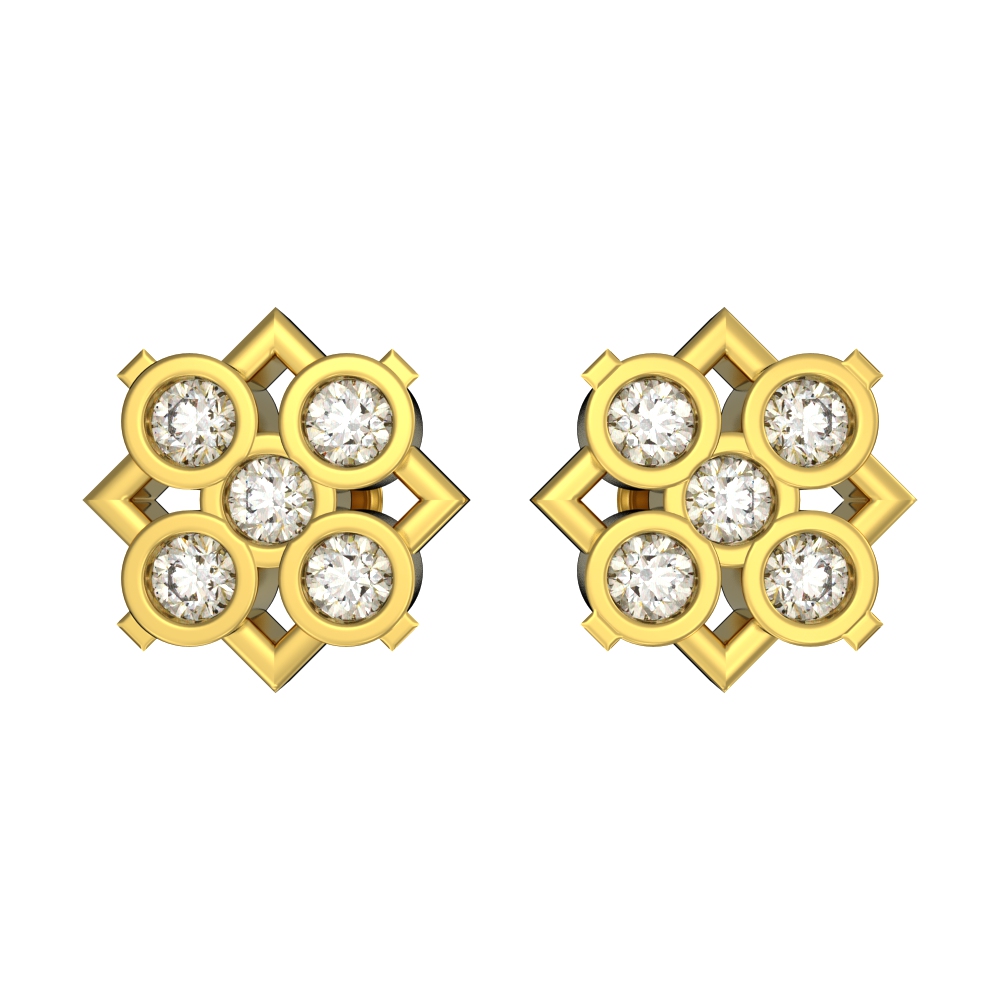 Open Setting Gold Studs