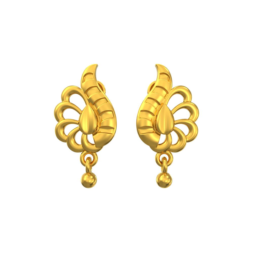 Pretty Whirl Gold Earrings