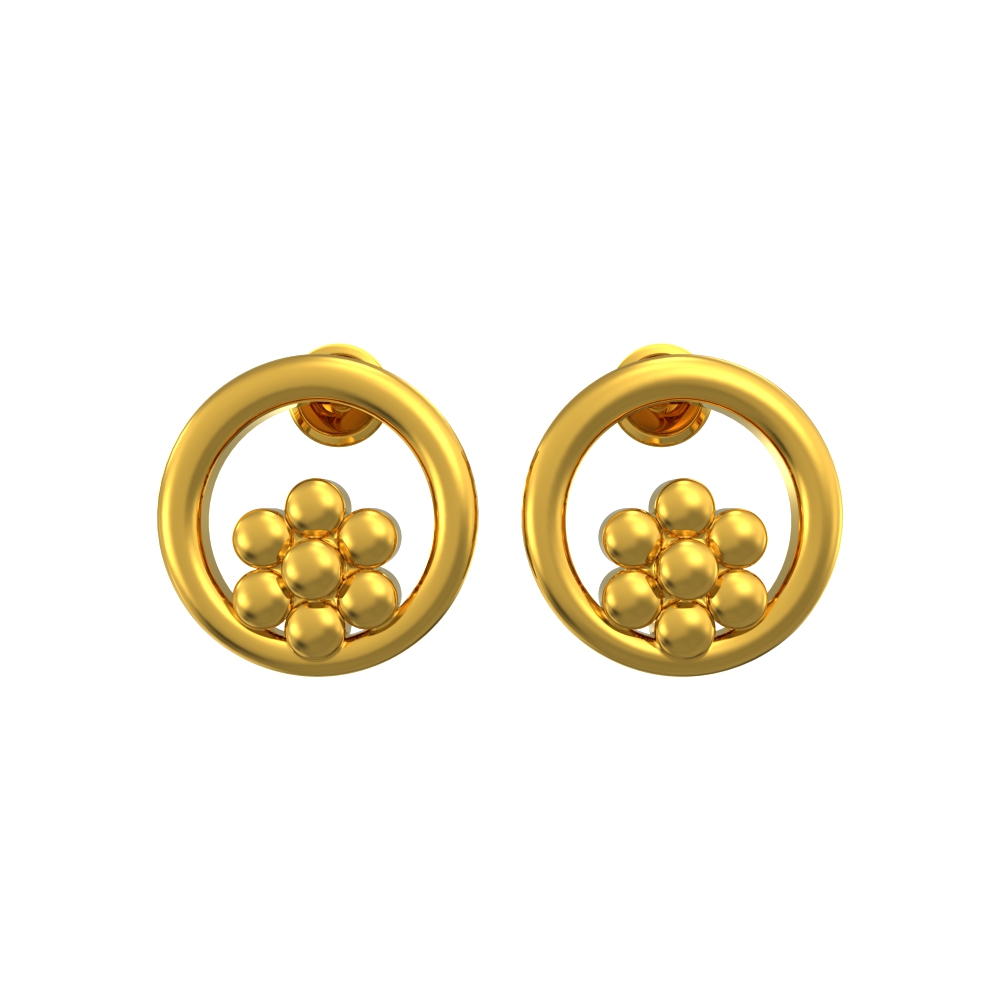 Ring shaped earrings hot sale in gold