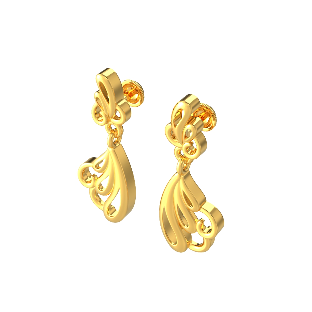 Simple Curve Gold Earring