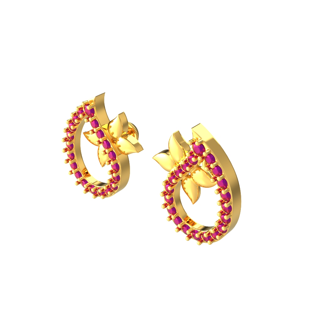 22KT Gold Kids Simple Wear Earring-Jhumkas WJ60