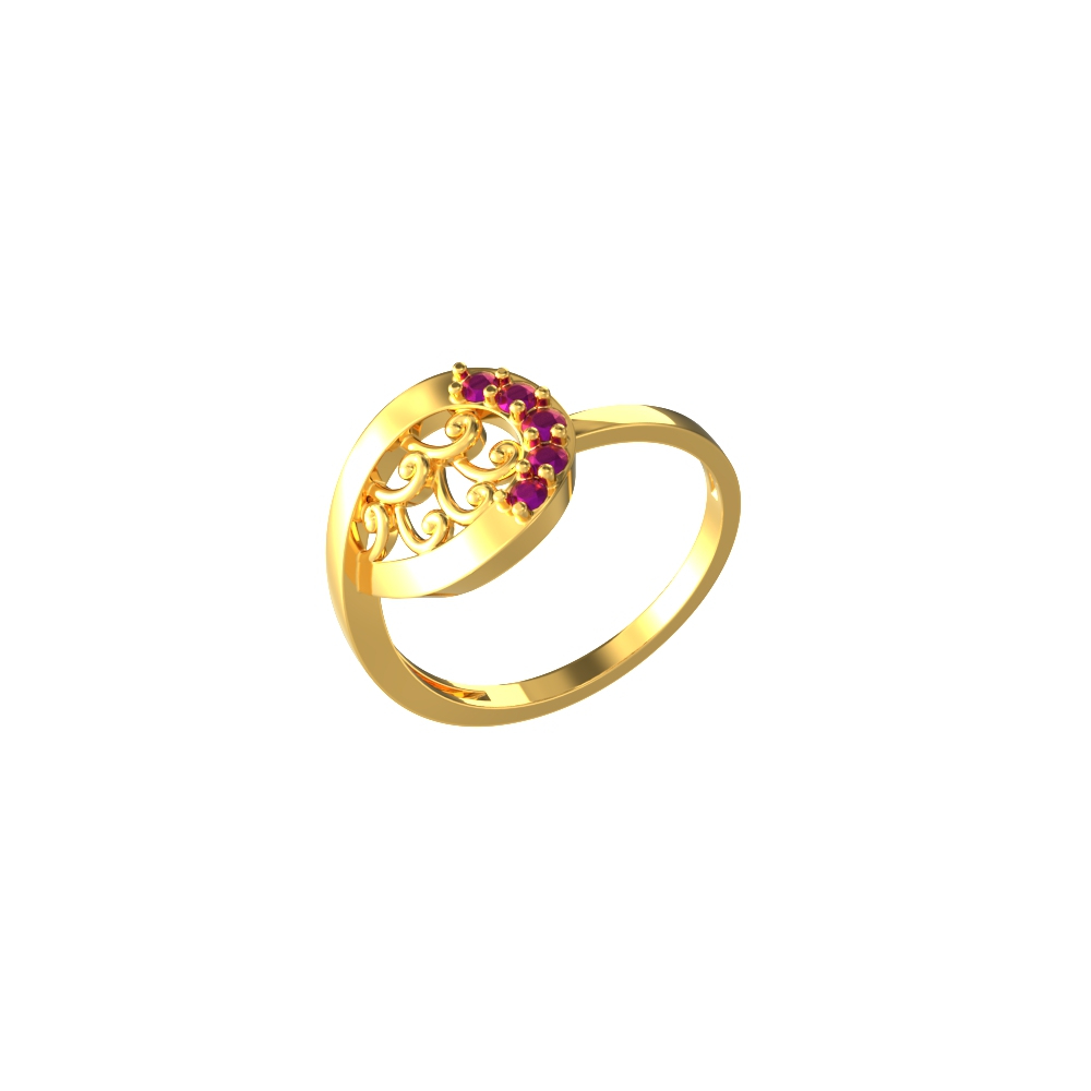 Stunning 22k Gold Pear Pattern Ring