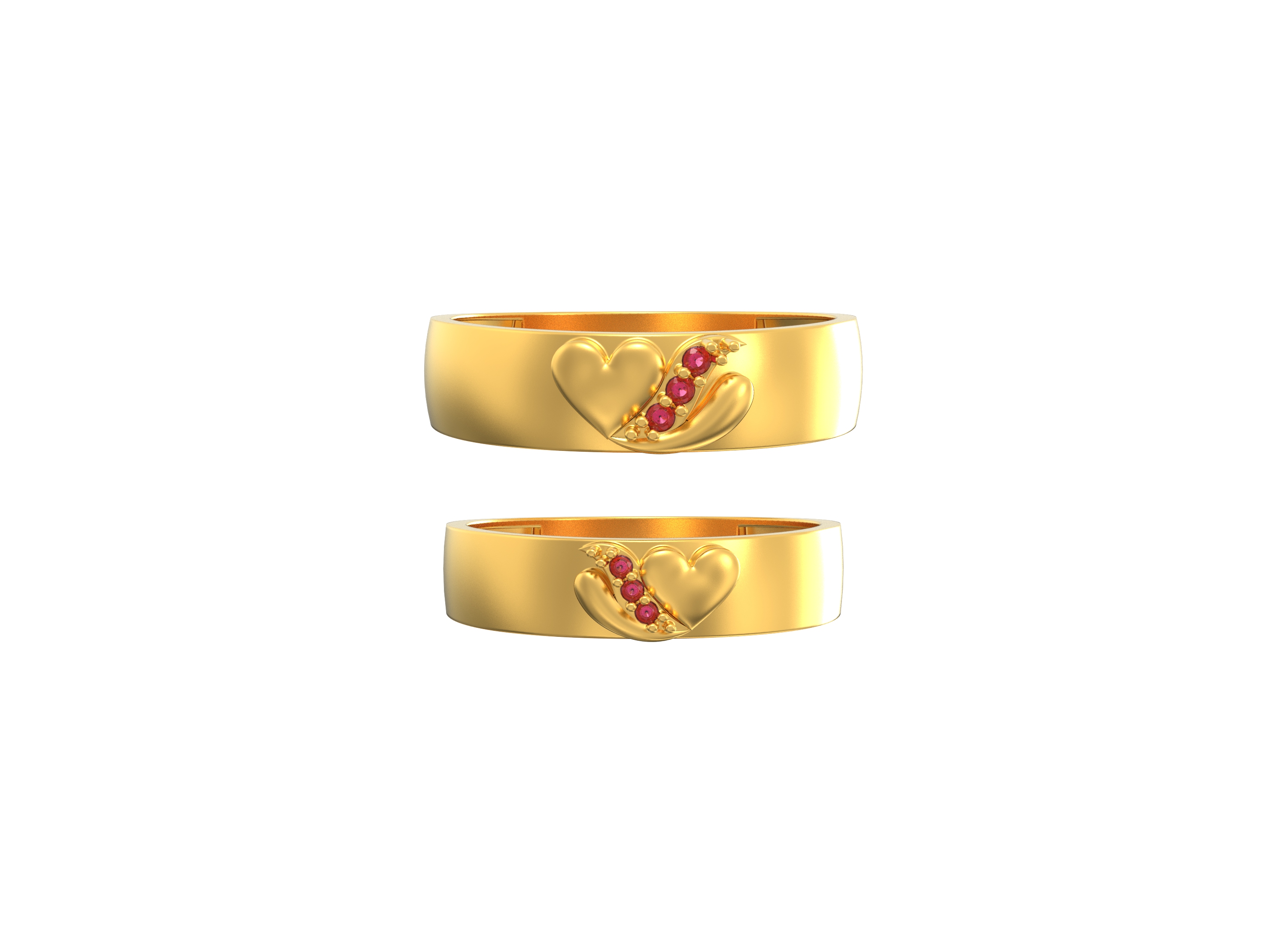 Trendy-Heart-Couples-Gold-Ring