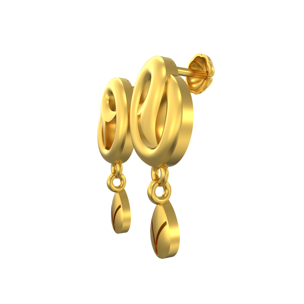 Elegant Curved Gold Earring For Women