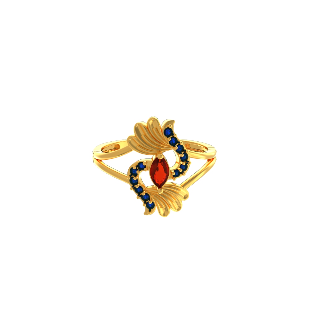 vivacious Flower Gold Ring