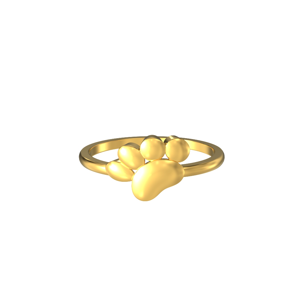 22k Cute Hand Print Light Weight Ring