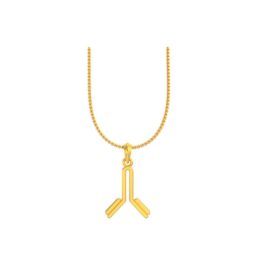 22k Daily Wear Gold Simple Pendant