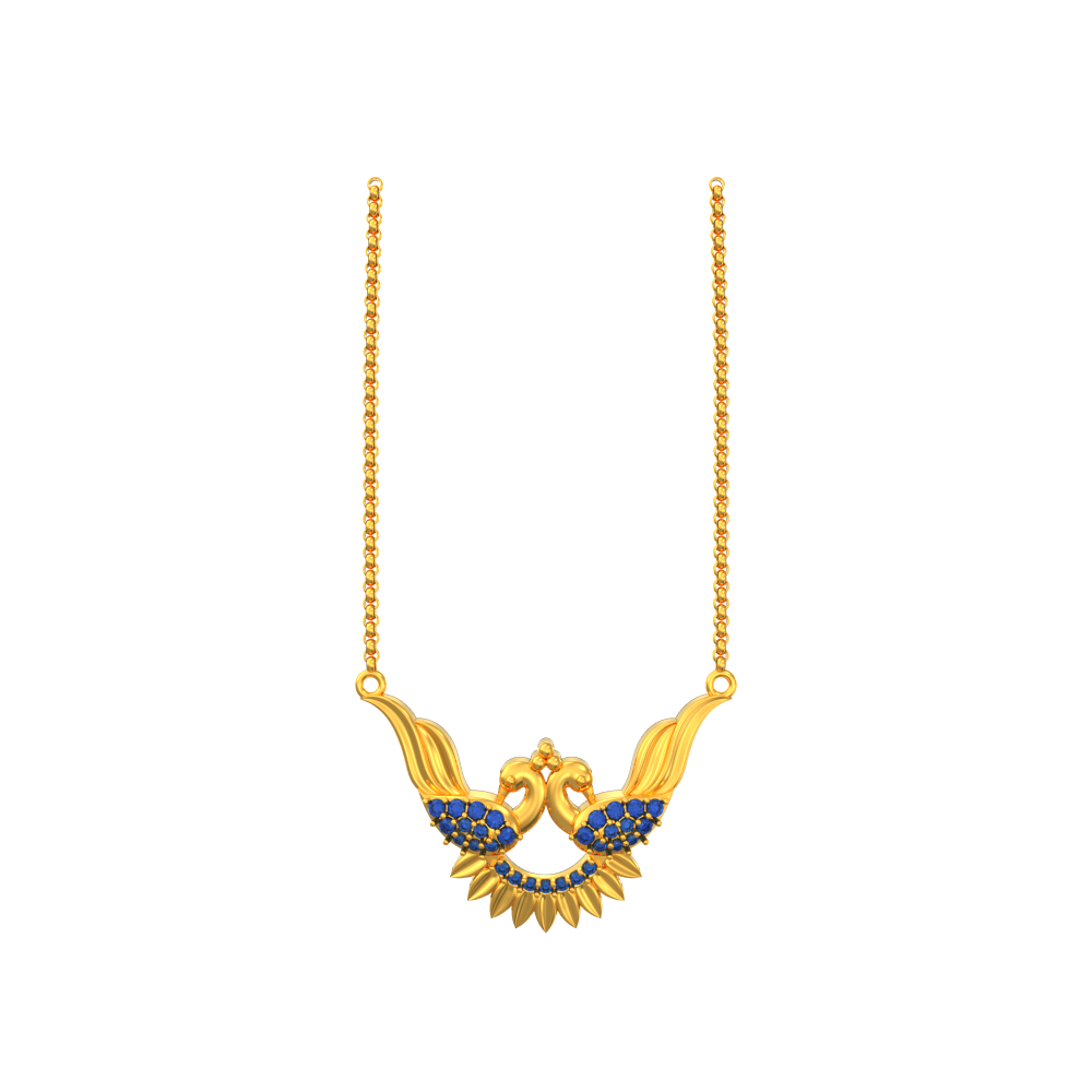 22k Elegant Look Peacock Design Pendant