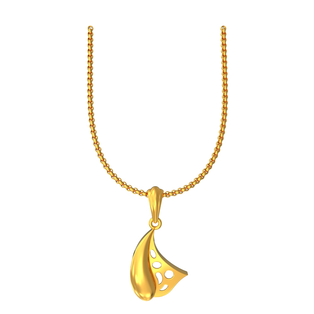 22k Enchanting Gold Simple Pendant