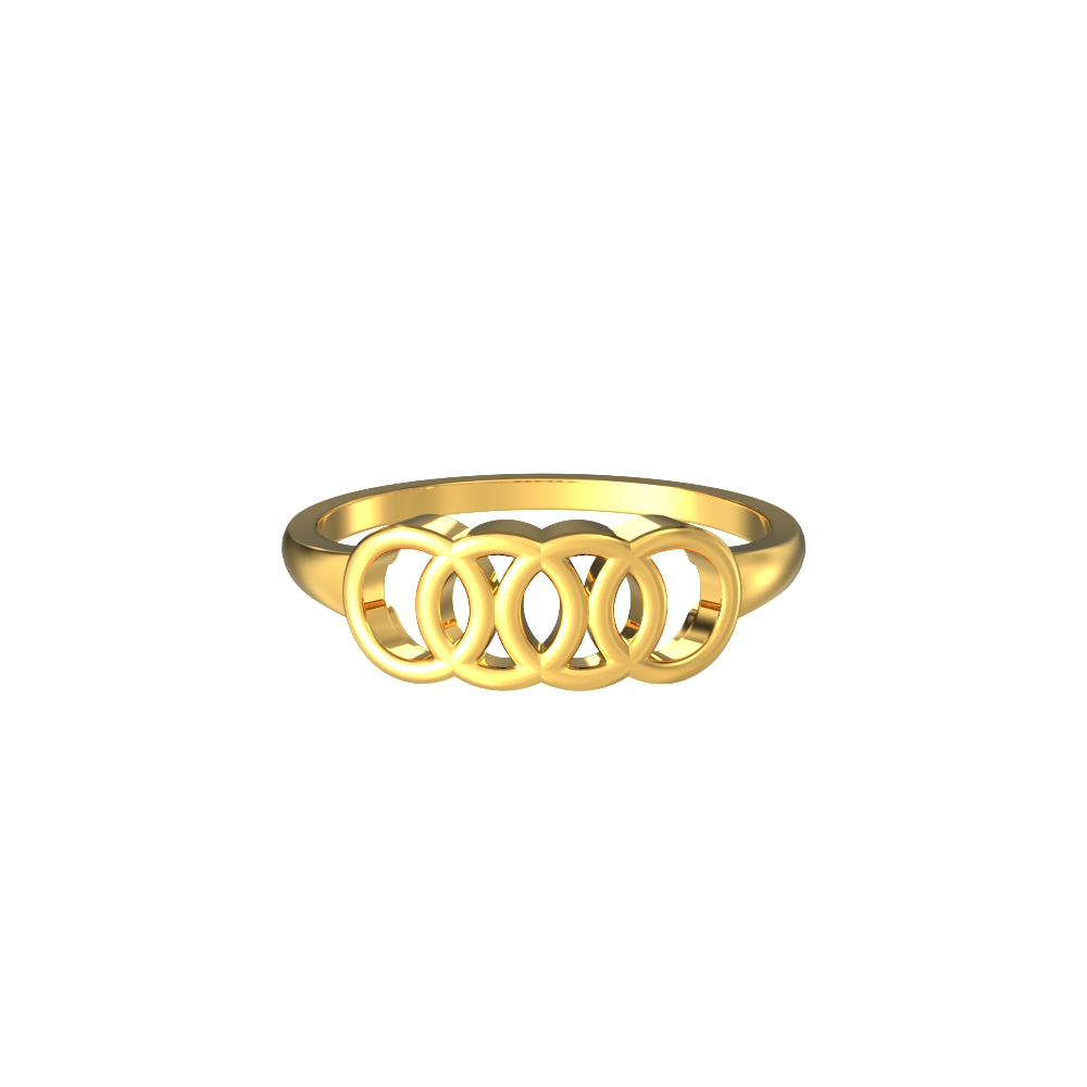 22k Geometric Round Shape Gold Ring