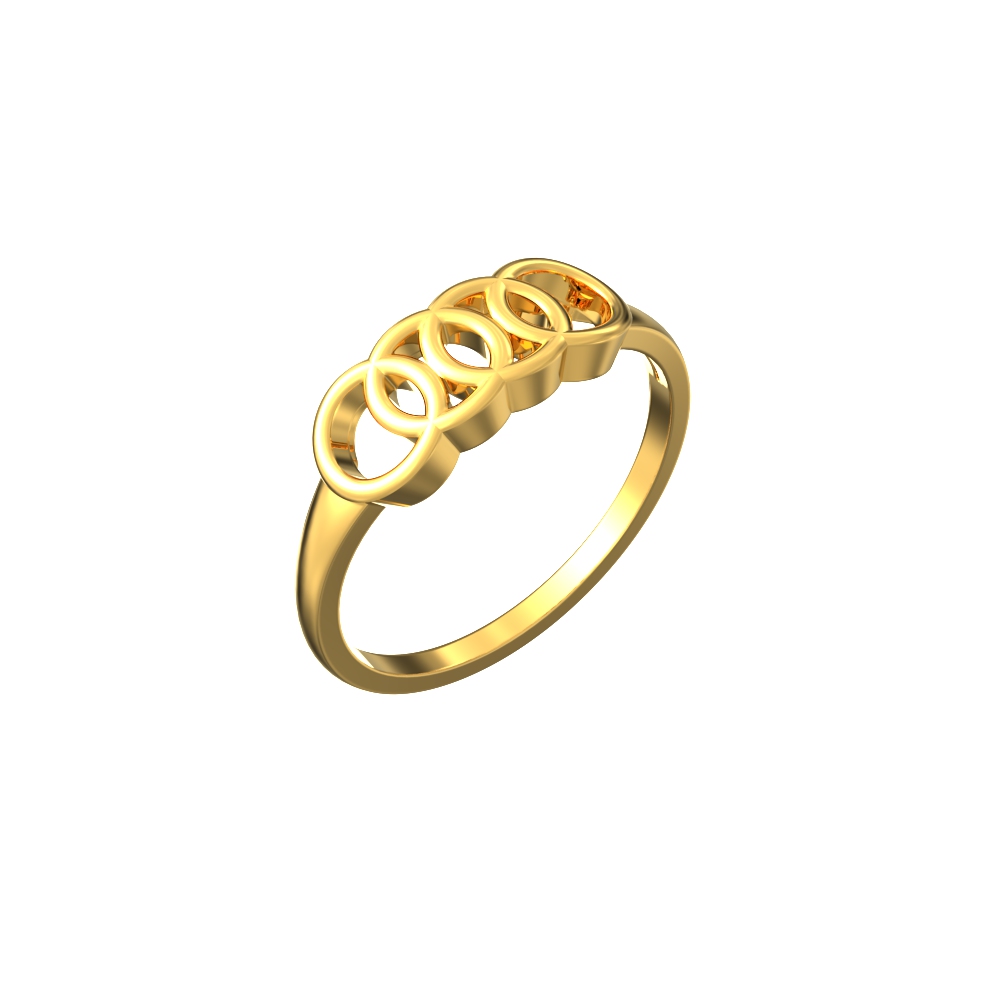 22k Geometric Round Shape Ring