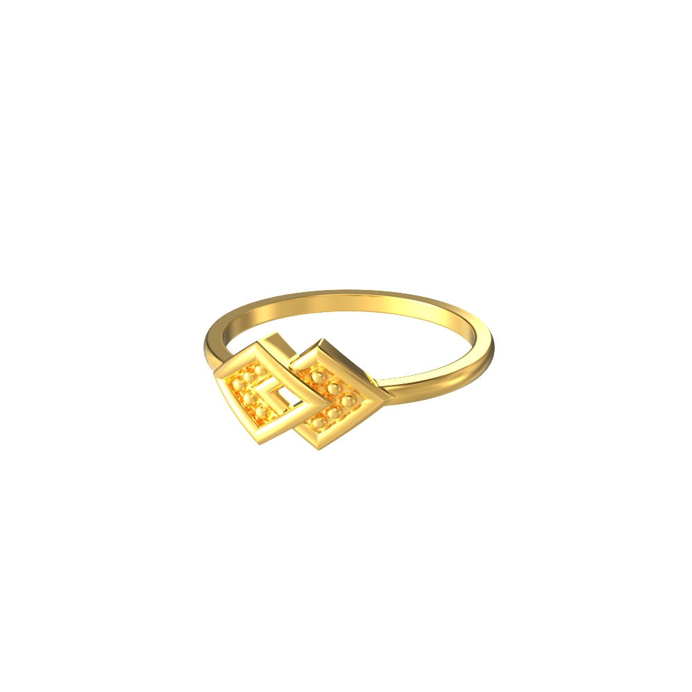 22k Geometric Simple Gold Ring