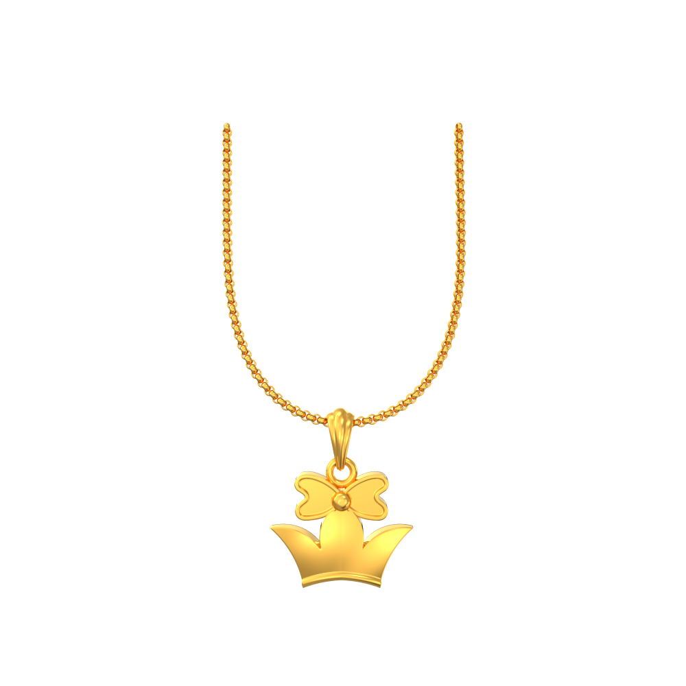 22k Gold Simple Flower Design Pendant