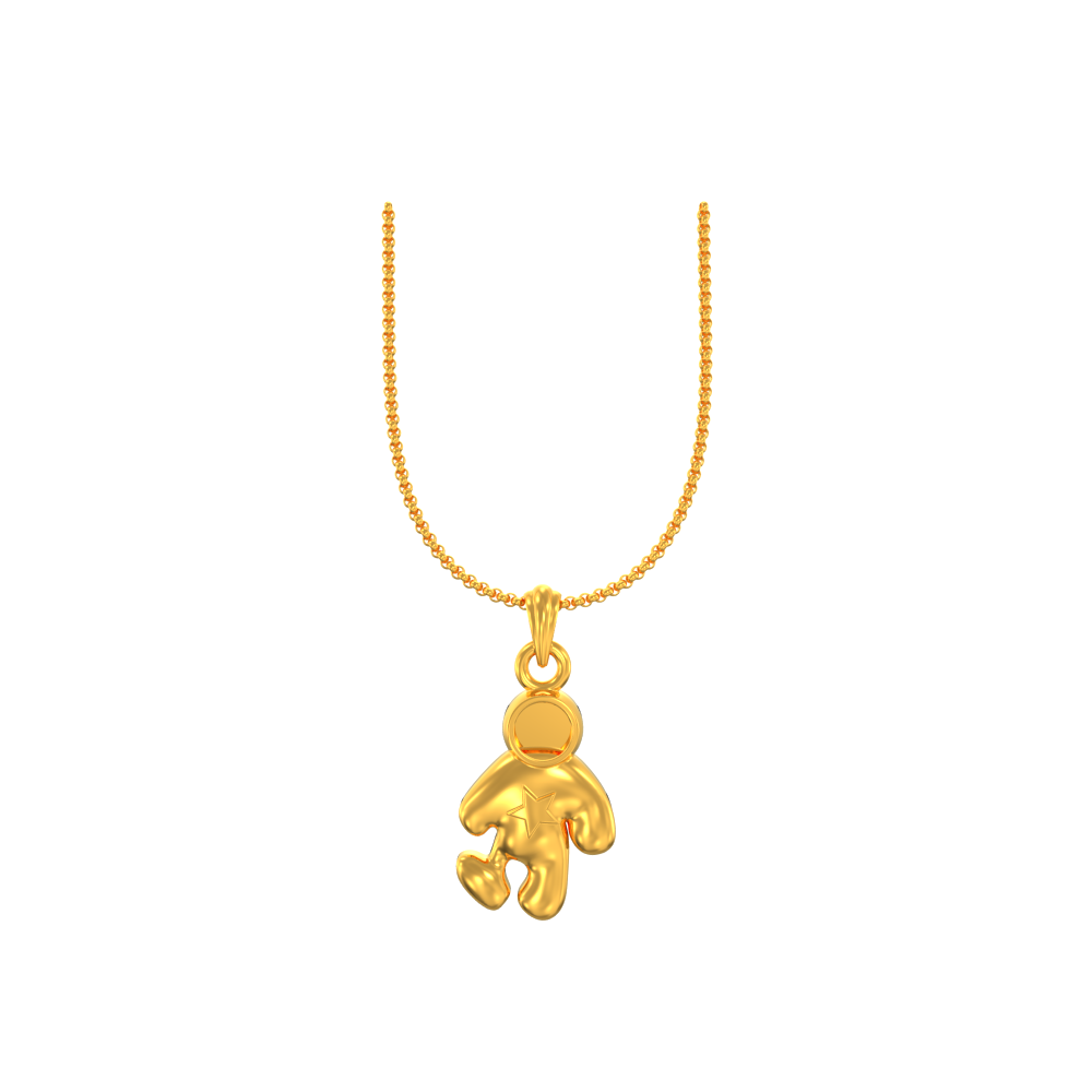 22k Robot Shape Gold Unique Pendant