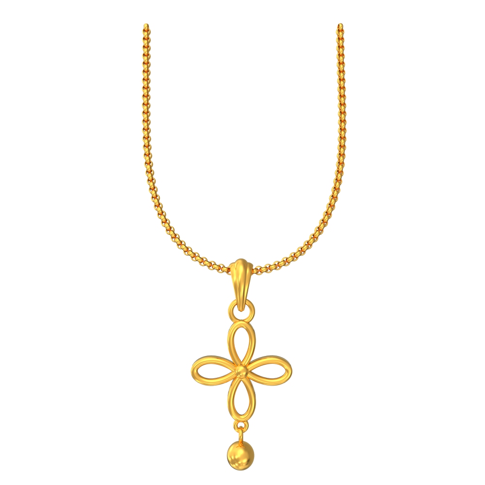 22k Simple Flower Gold Pendant