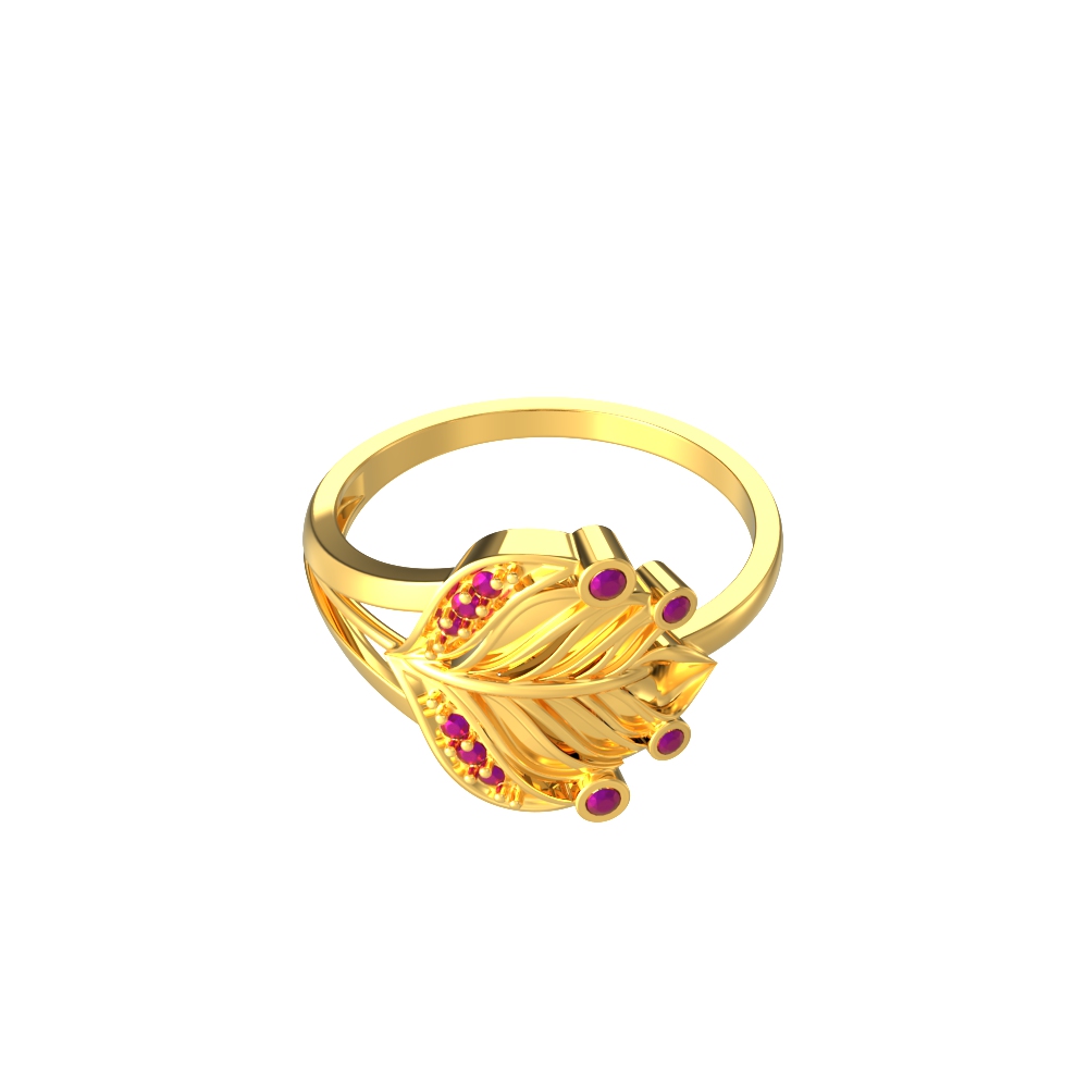 Attractive Leaf 22k Gold Ring