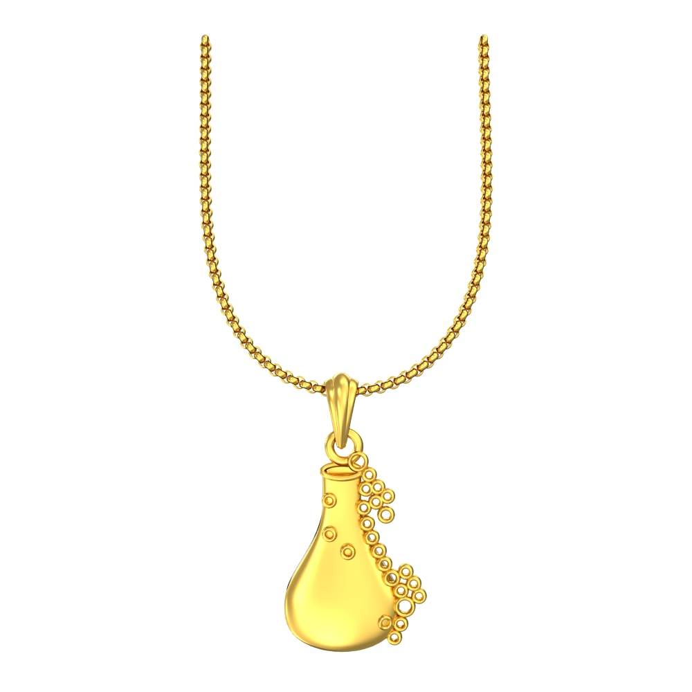 Conical-Flask-Gold-Pendant