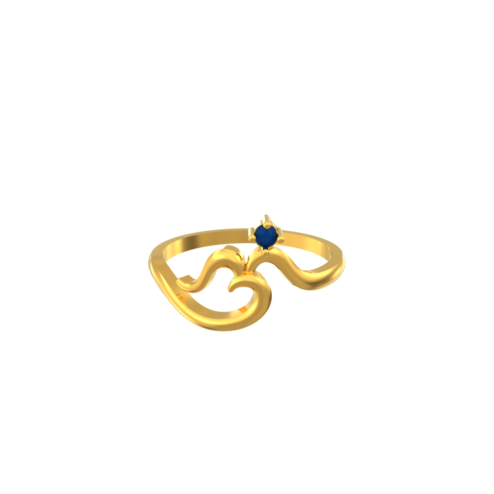 Crafted Om Symbol Carving Ring