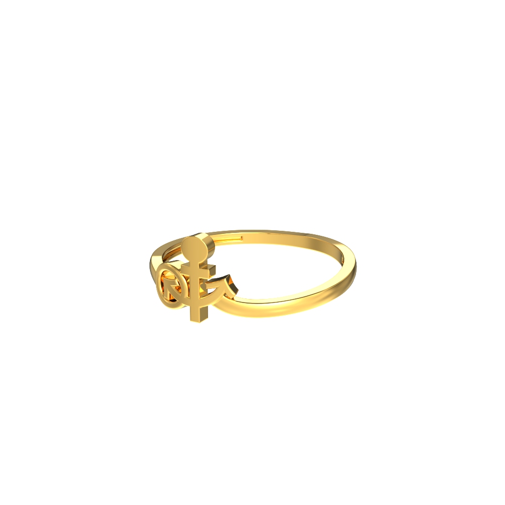 Cross-symbol-gold-ring