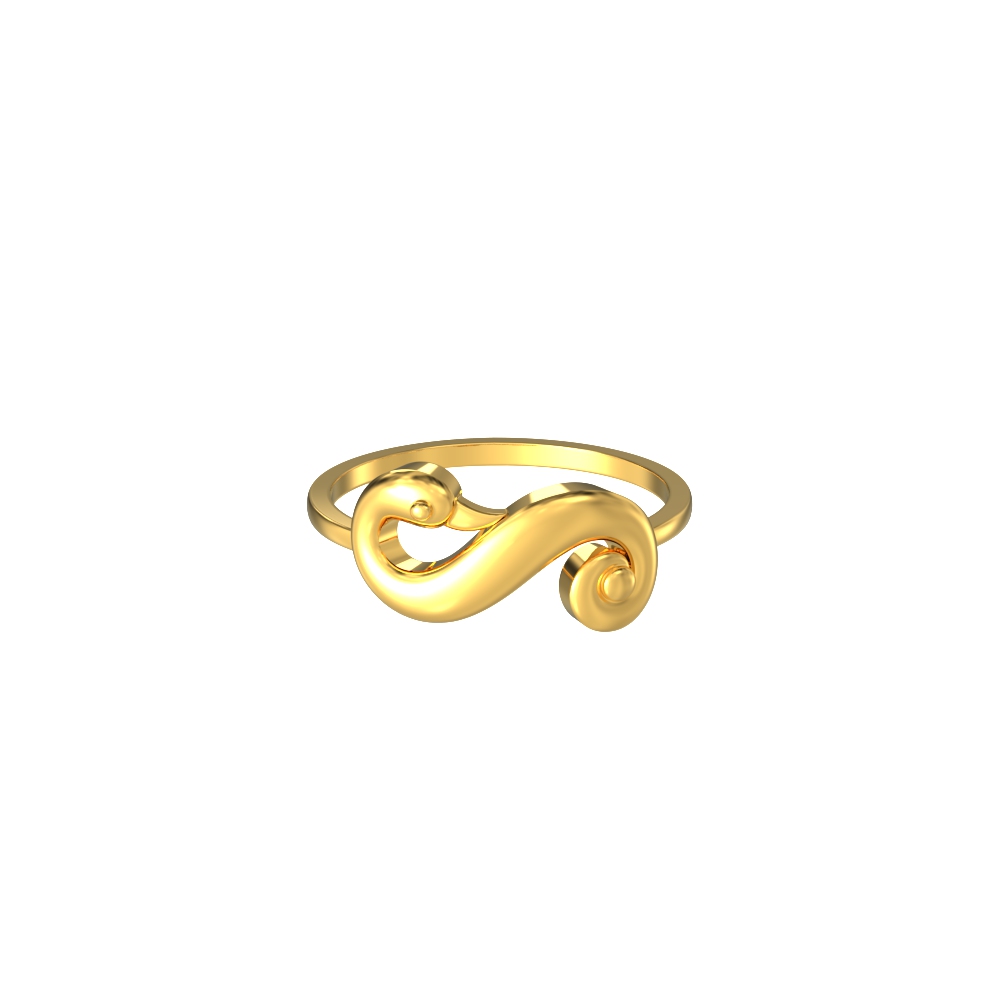 Curved-Peacock-Gold-Ring