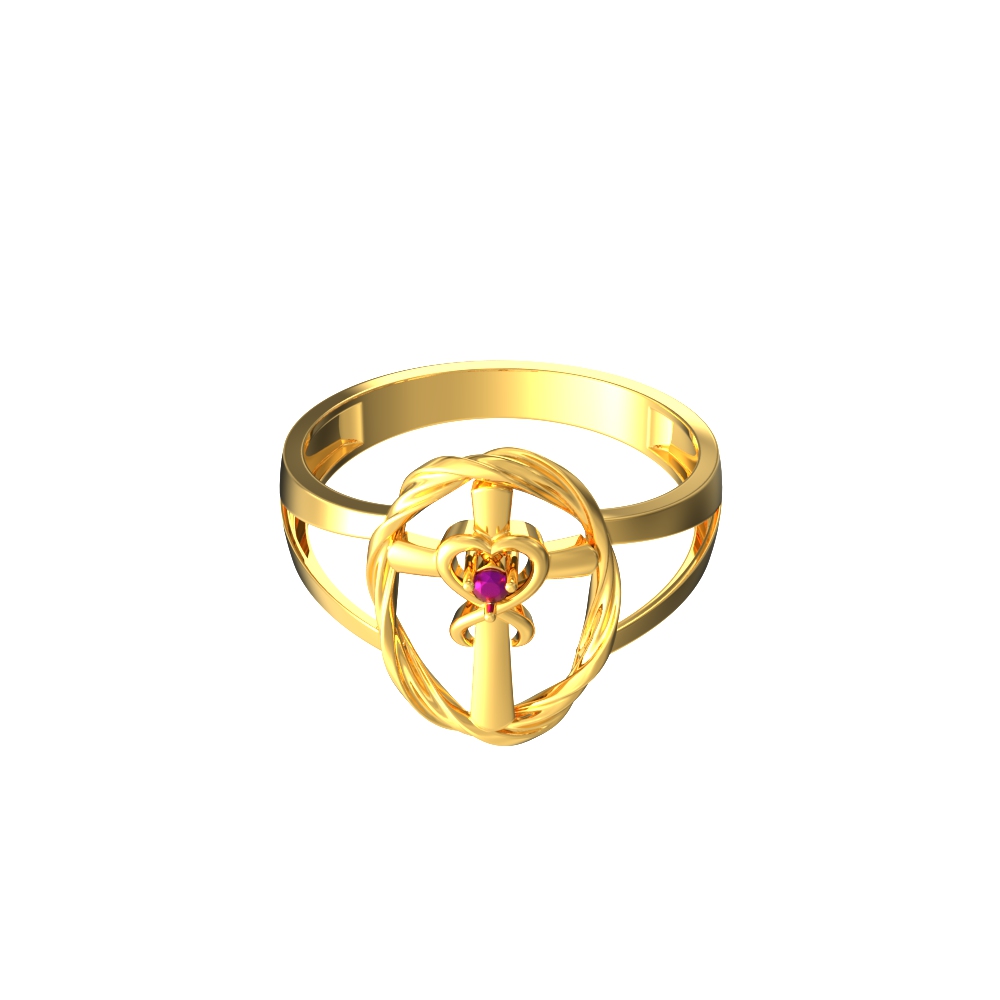 Customized Crossover Gold Ring