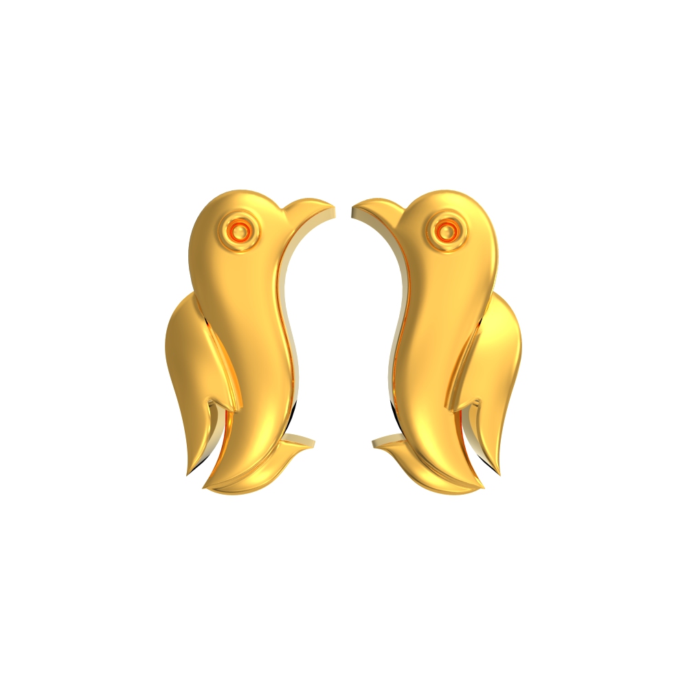 Customized Penguin Emoticon Stud Earrings For Kids