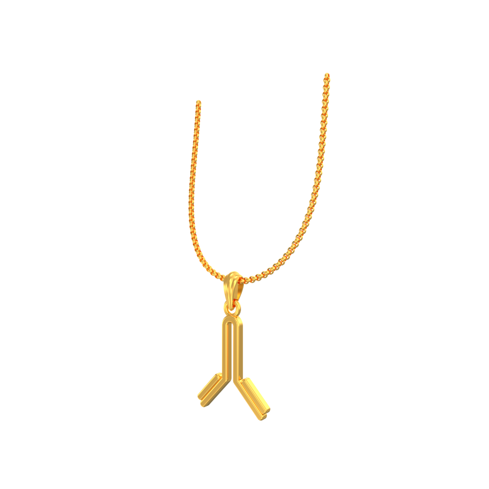 Daily Wear Gold Simple Pendant