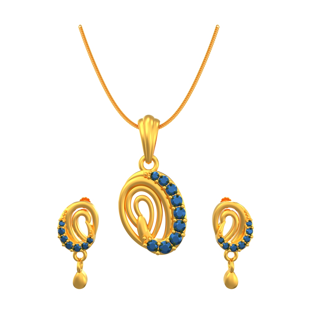 Designer-Curvy-Pendant-Set