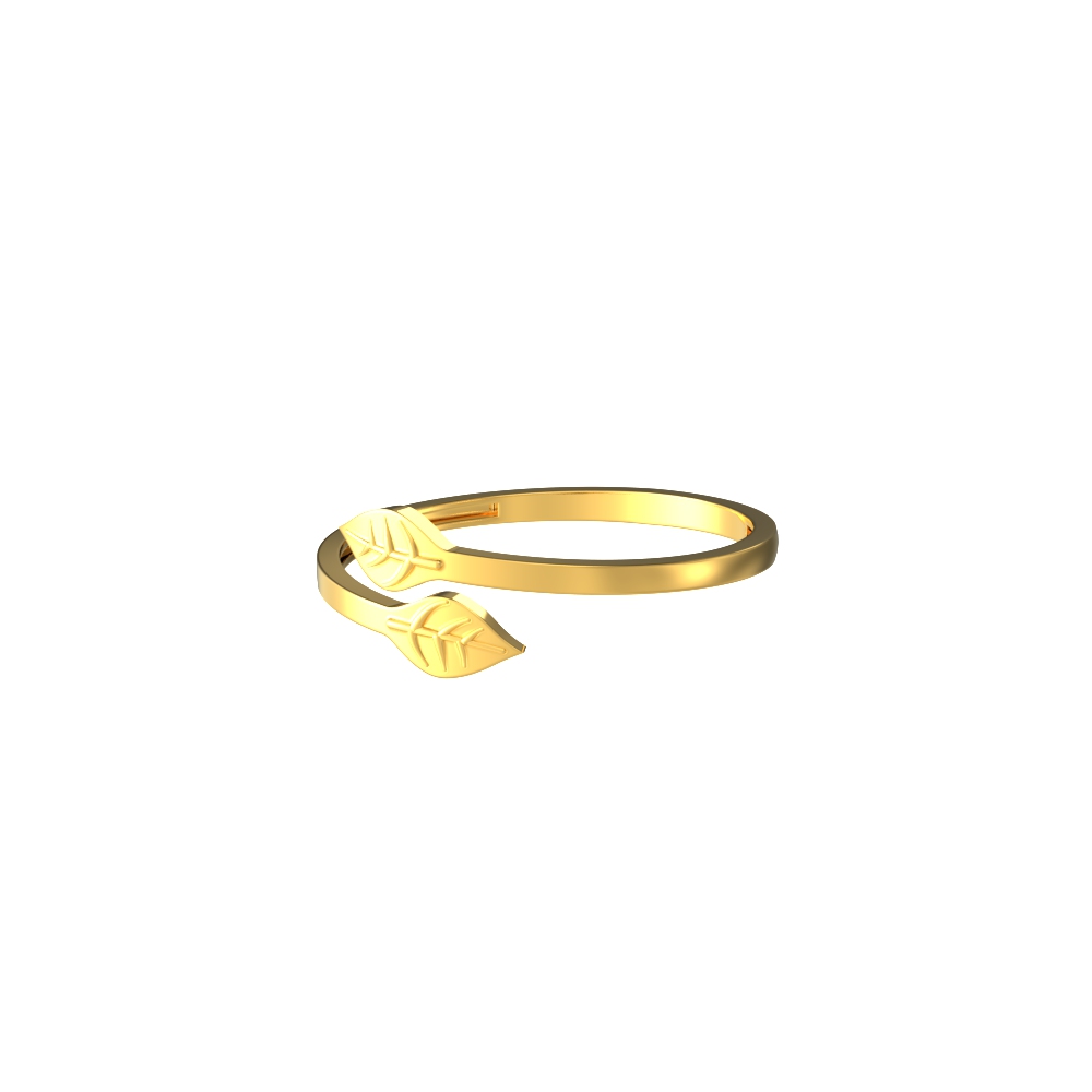 Dual-leaves-Gold-Ring