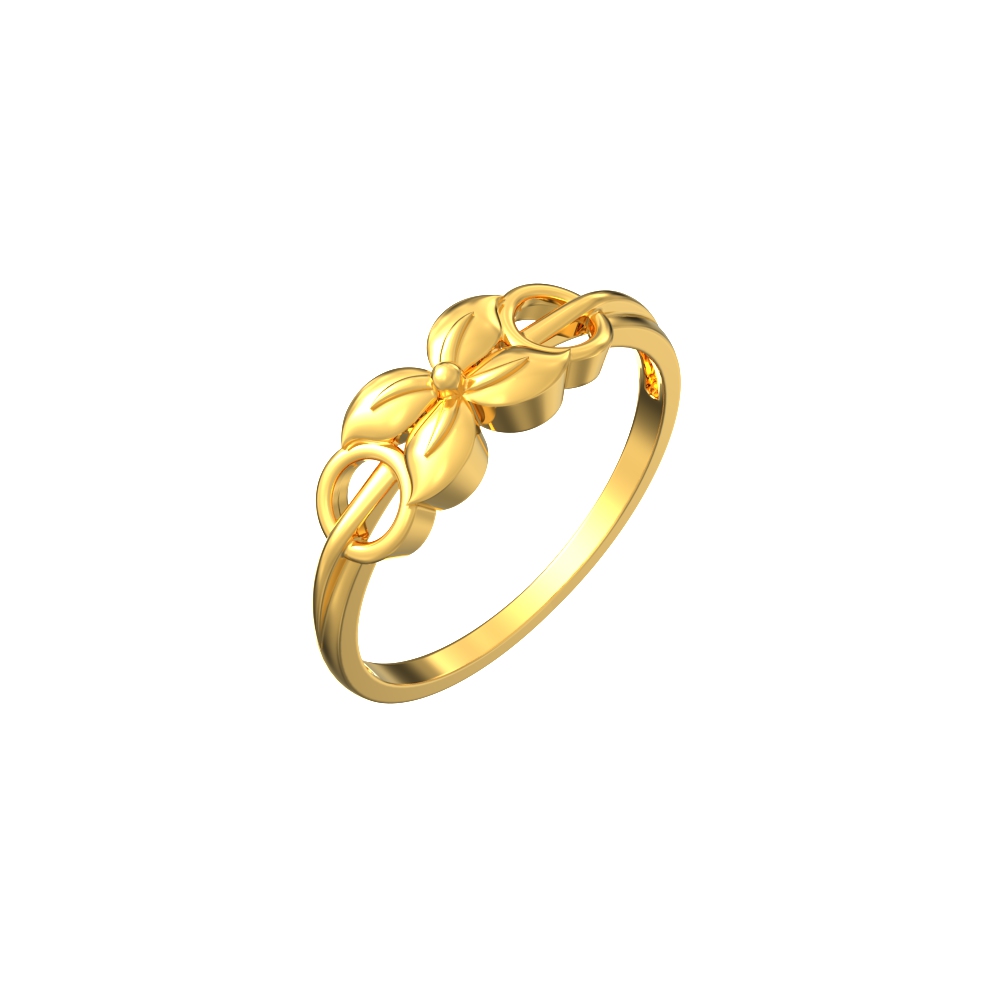 SPE Gold -Elegant Look Gold Flower Design Ring - for Men's